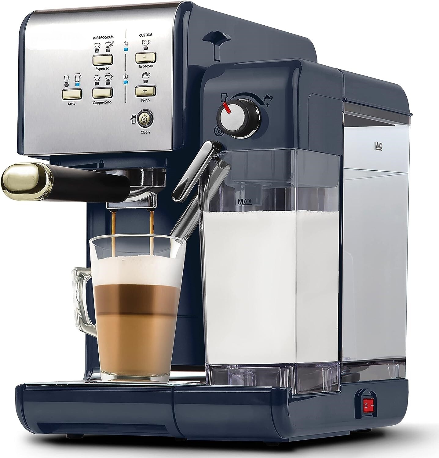 Automatic One-Touch Coffee Machine – Espresso, Cappuccino &amp; Latte Maker with 19-Bar Italian Pump
