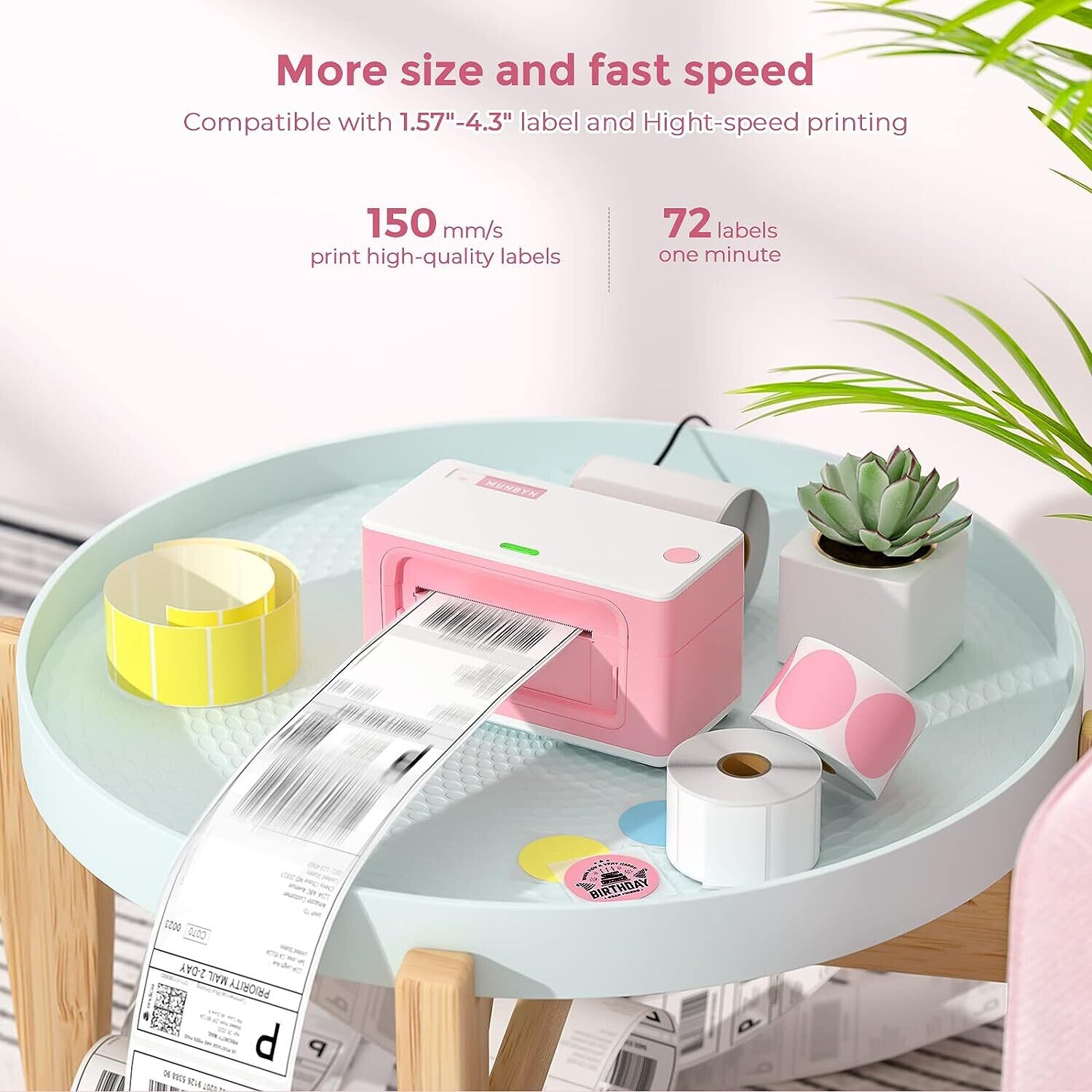 USB Label Printer 4XL Label Printer 4×6 Thermal Label Printer Desktop Shipping Label Printer 203DPI Compatible with Amazon, Ebay, Etsy &amp;  Zbiz, Shopify,