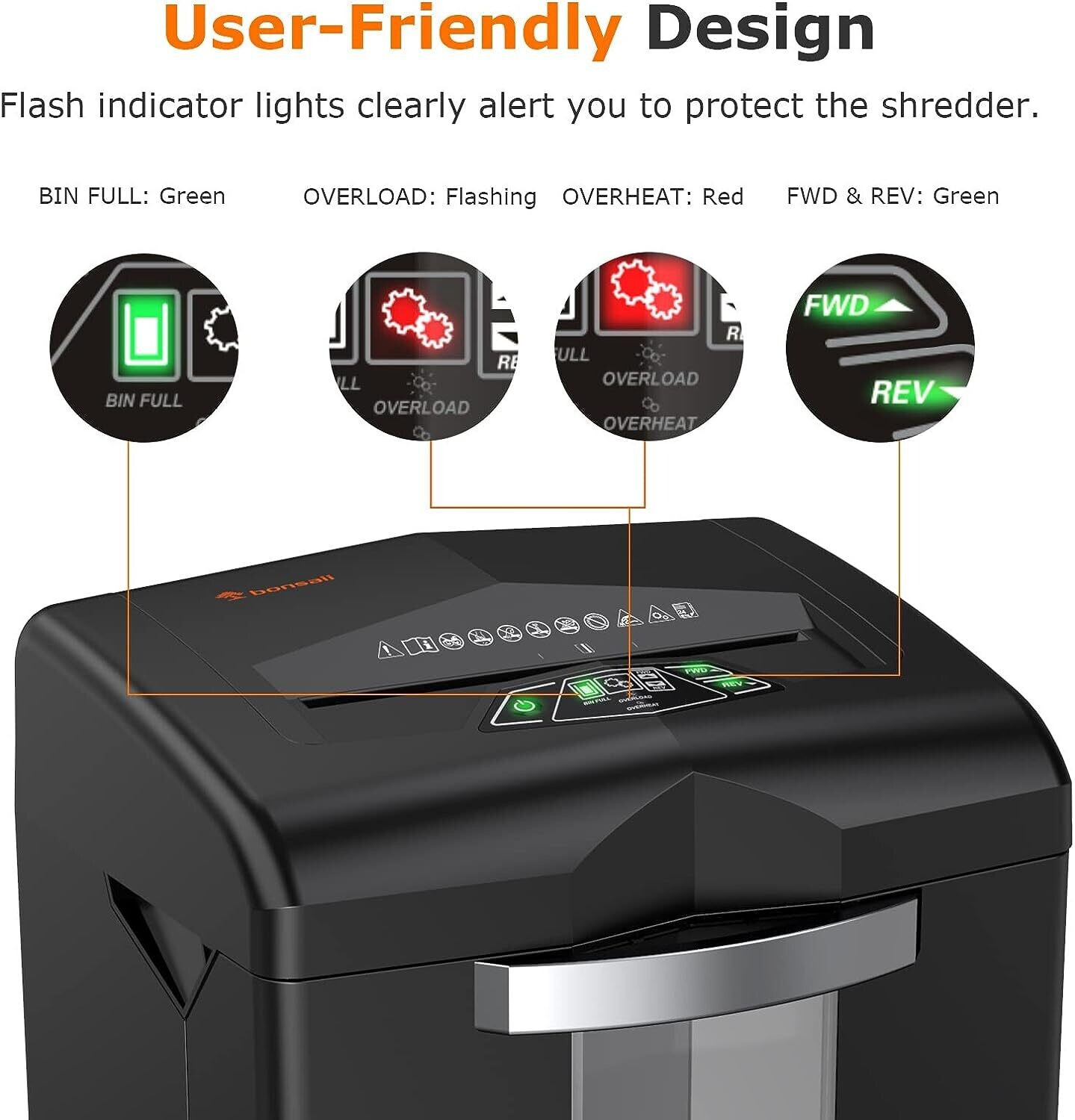 60-Minute Heavy-Duty Shredder Machine for Office Use - Shreds Credit Cards, Staples, and Clips with Pullout Basket and 4 Casters for Easy Mobility