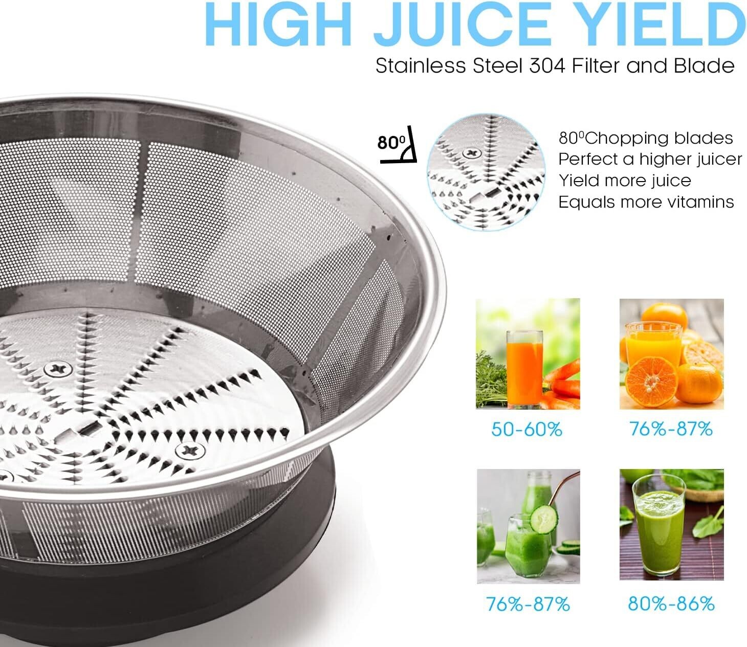 600W Whole Fruit and Vegetable Juice Extractor - Stainless Steel Centrifugal Juicer Machine for Efficient Juice Extraction