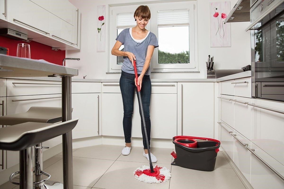 Turbo EasyWring and Clean complete set, Metal, red/grey, 48,6 x 29,6 cm