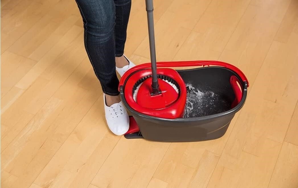 Turbo EasyWring and Clean complete set, Metal, red/grey, 48,6 x 29,6 cm
