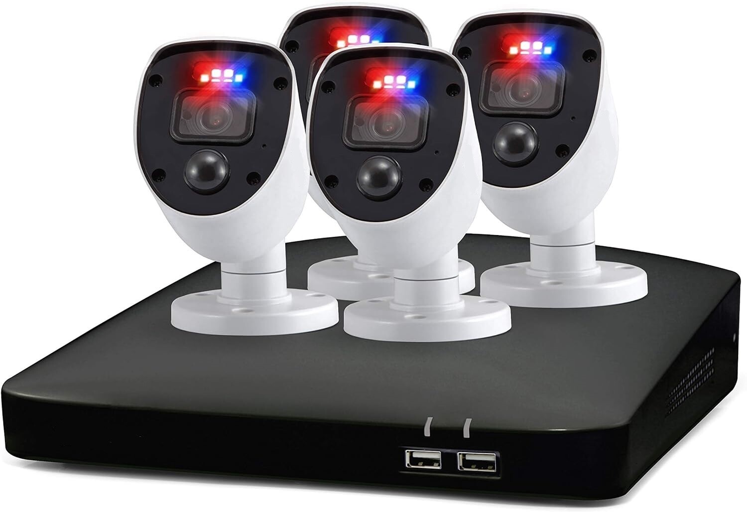 Home DVR Security Camera System with 1TB HDD, 4 Cameras, 8-Channel 1080p Full HD Indoor &amp; Outdoor Wired CCTV Surveillance
