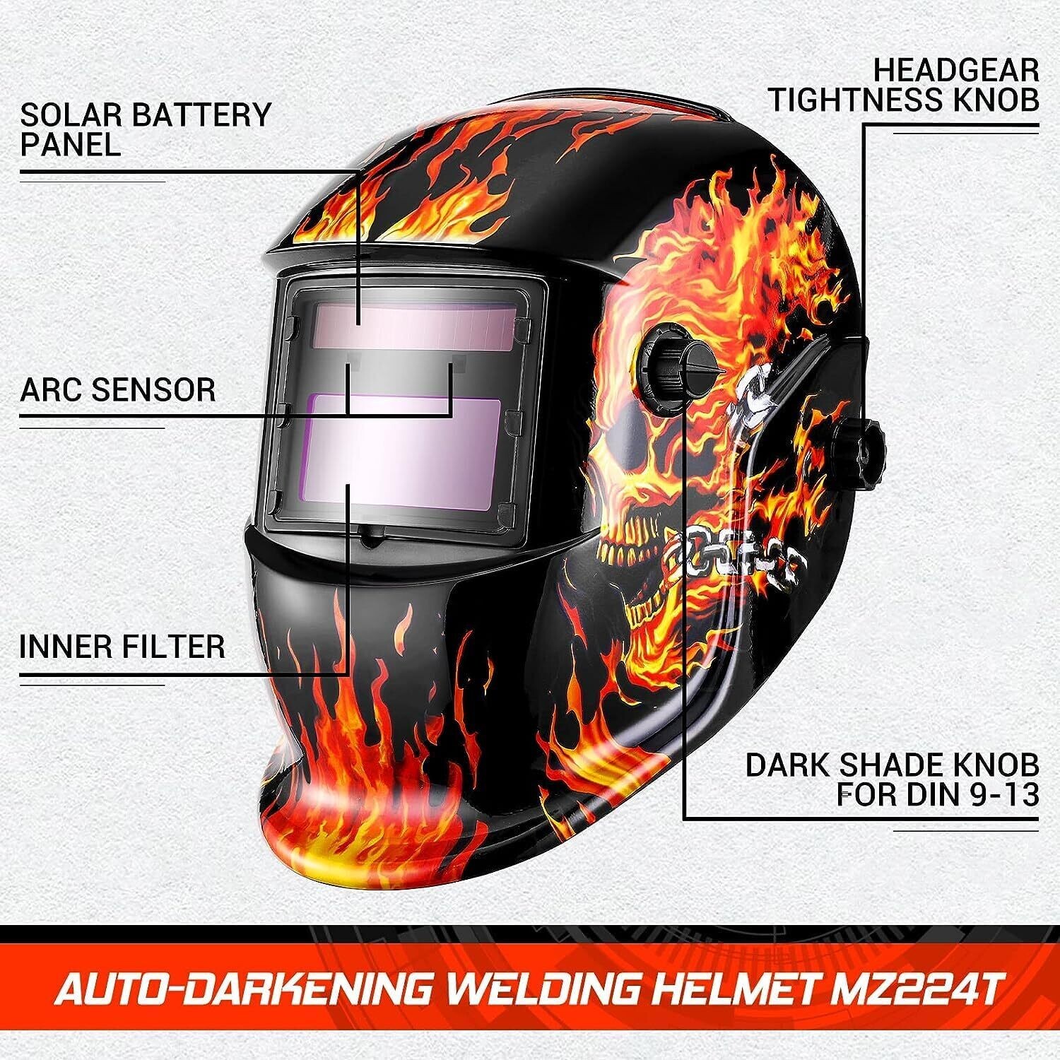 Welding Auto Darkening Helmet, True Color Solar, Welding Mask Auto Darkening, Welders Mask,