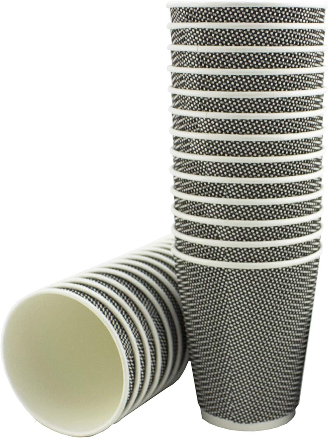 Disposable Hot Coffee Cups for Takeaway Drinks – Leak-Proof, Insulated Cups for Coffee, Tea, and Hot Beverages, Quantity: 100 Packs