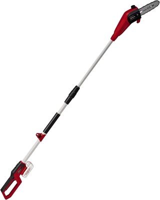 18V Cordless Pole Pruner with 20 cm Blade, 30° Tilt Motor Head, Extension Rod, and Metal Gear