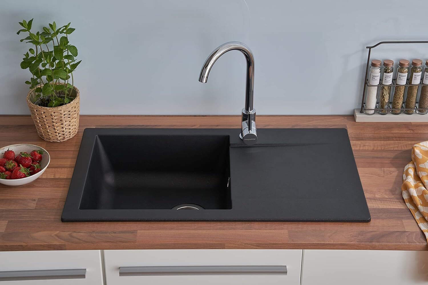 Modern Built-in Rectangular Granite Kitchen Sink
