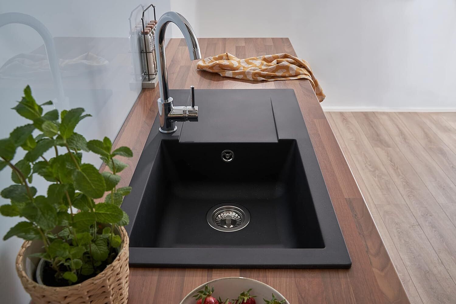 Modern Built-in Rectangular Granite Kitchen Sink