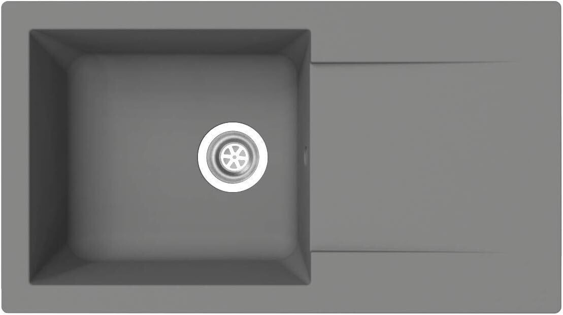 Modern Built-in Rectangular Granite Kitchen Sink, Size Name:: 78 Centimeters