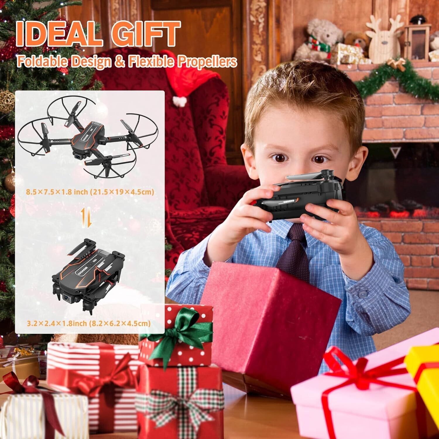 RC Drone Quadcopter with FPV WiFi Transmission and Camera HD 720P for Children