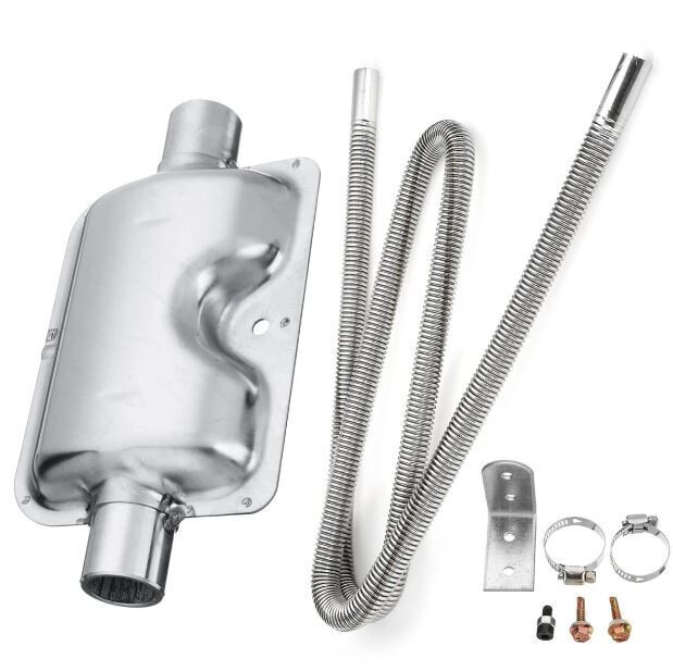 Replacement Stainless Steel Exhaust Pipe + Muffler Diesel Air Heater Accessories Part for 12V 2 KW / 5 KW / 8 KW
