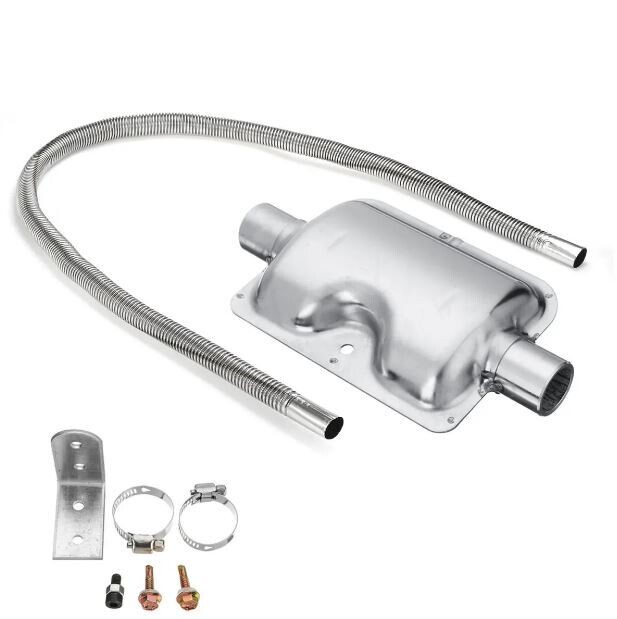 Replacement Stainless Steel Exhaust Pipe + Muffler Diesel Air Heater Accessories Part for 12V 2 KW / 5 KW / 8 KW
