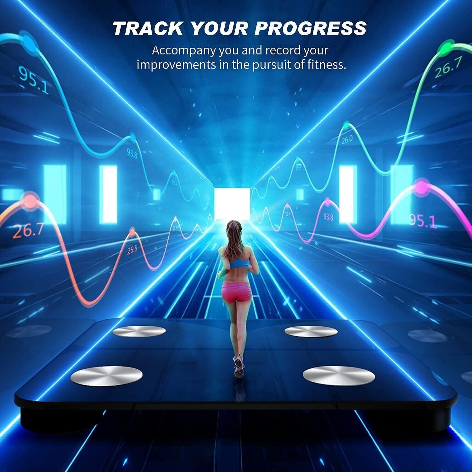 Scales for Body Mass Index (BMI), Visceral Fat, Muscle, Age, and Other High Precision Measurements Bluetooth with App