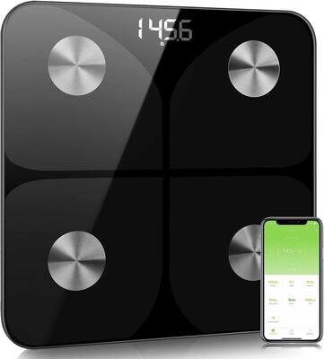 Scales for Body Mass Index (BMI), Visceral Fat, Muscle, Age, and Other High Precision Measurements Bluetooth with App
