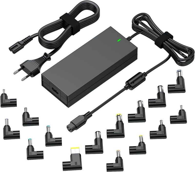 90W Universal Power Supply Laptop Charging Cable - AC Adapter Charger for Notebooks and Laptops, Compatible with Multiple Brands for Reliable Charging