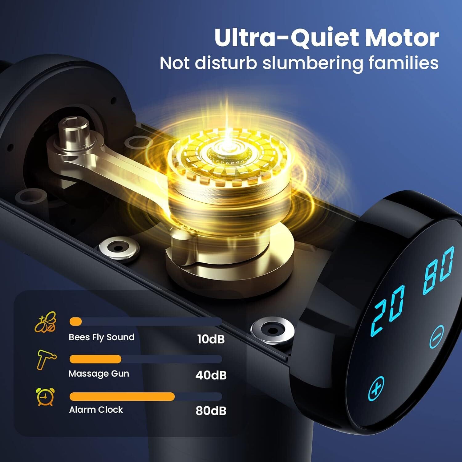 Massage Gun with 8 Massage Heads Portable Muscle Massage Device