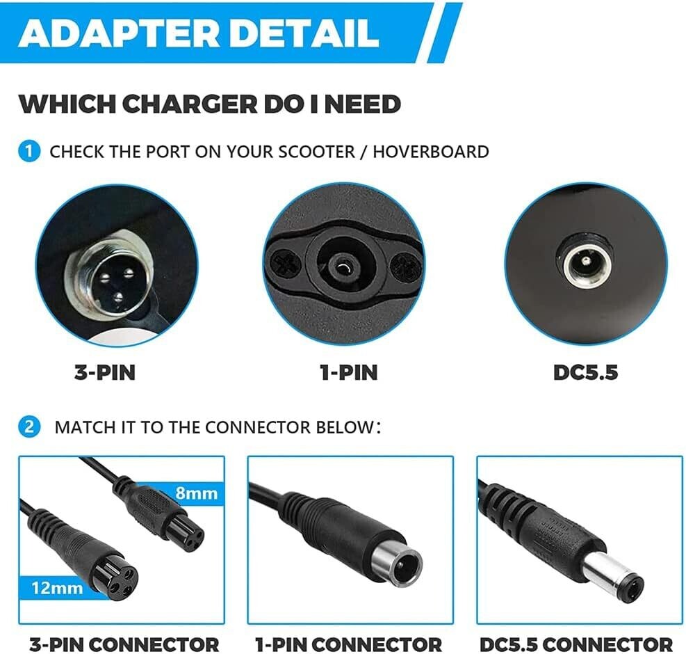 Scooter Charger Power Adapter Hoverboard Charger