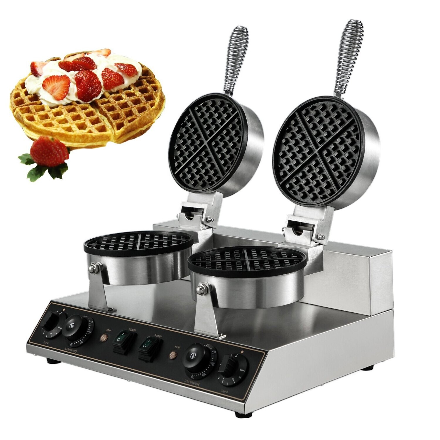 Commercial Electric Donut and Waffle Maker, Multi-Function Oven for Donuts, Eggs, and Bread, High-Power Cooking, Easy to Use and Clean, Perfect for Restaurants and Food Stalls.