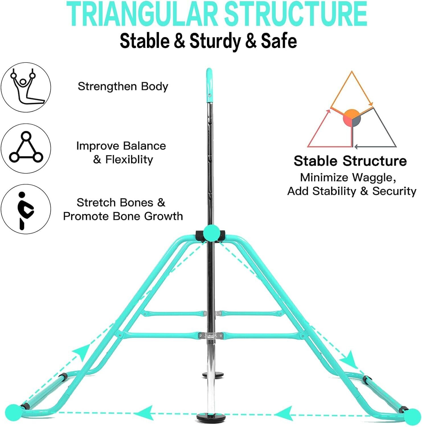 Adjustable Height Gymnastics Bars for Kids - Folding Garden Home Fitness Stretching Equipment, Ideal Gift Set for Gym Training, Suitable for Girls and Boys