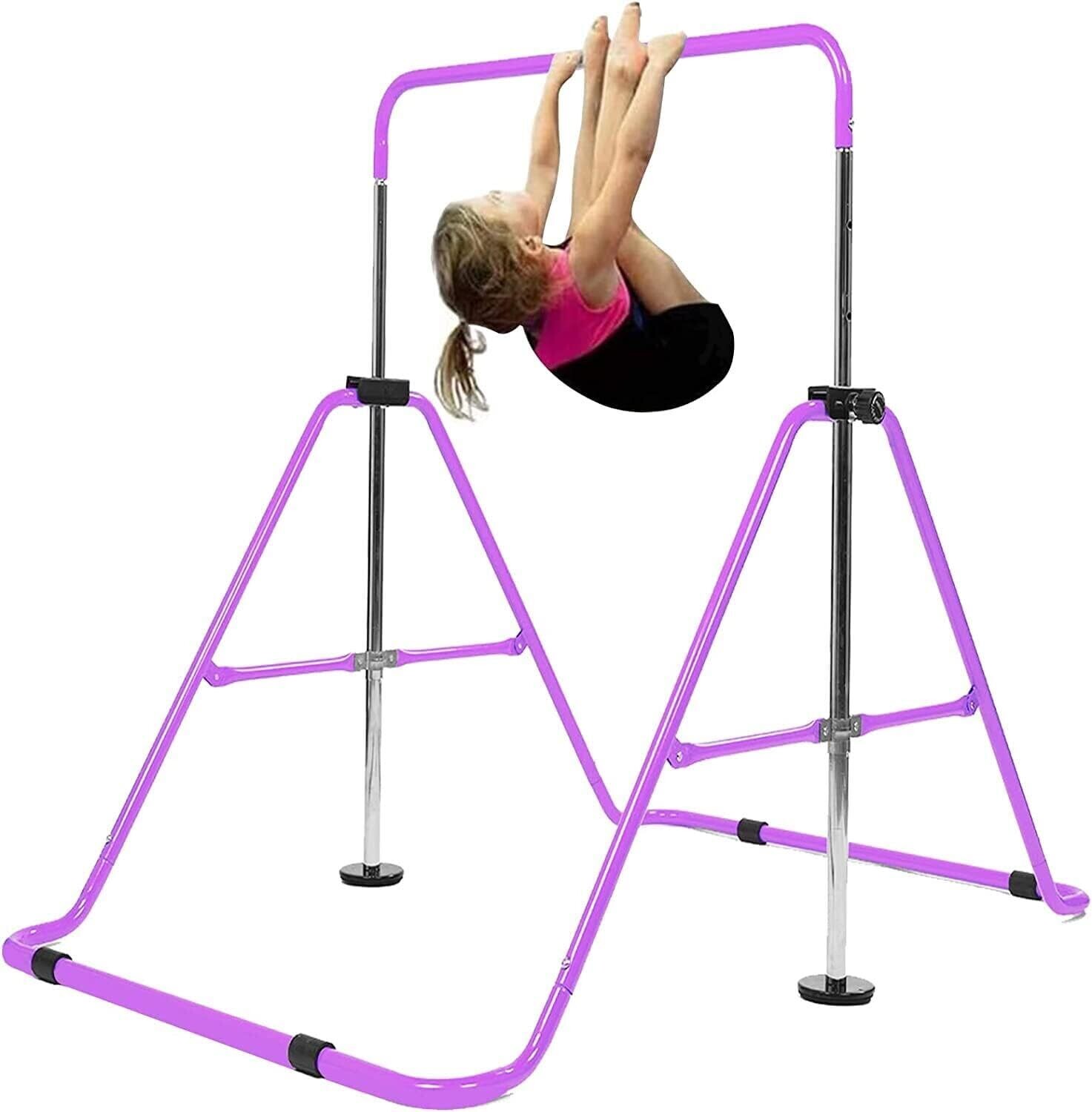 Adjustable Height Gymnastics Bars for Kids - Folding Garden Home Fitness Stretching Equipment, Ideal Gift Set for Gym Training, Suitable for Girls and Boys