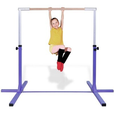 Kids Gym Bar Horizontal Expandable Multifunction Gym Training Equipment Home Training Adjustable Height Kip Bar 12 Levels