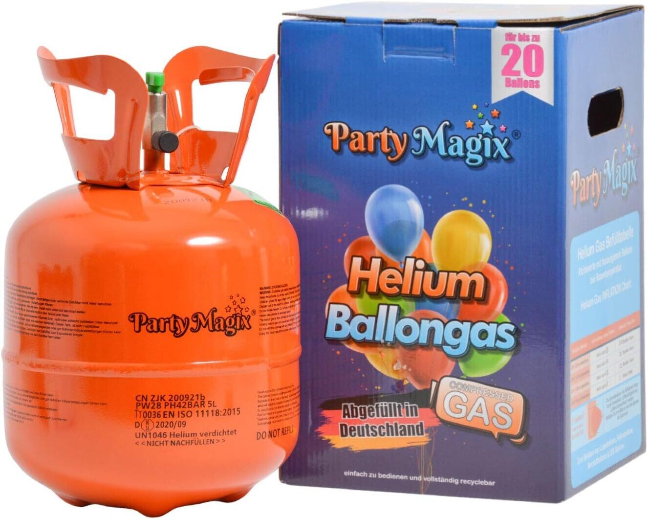 Disposable Helium Gas Cylinder for Filling Balloons