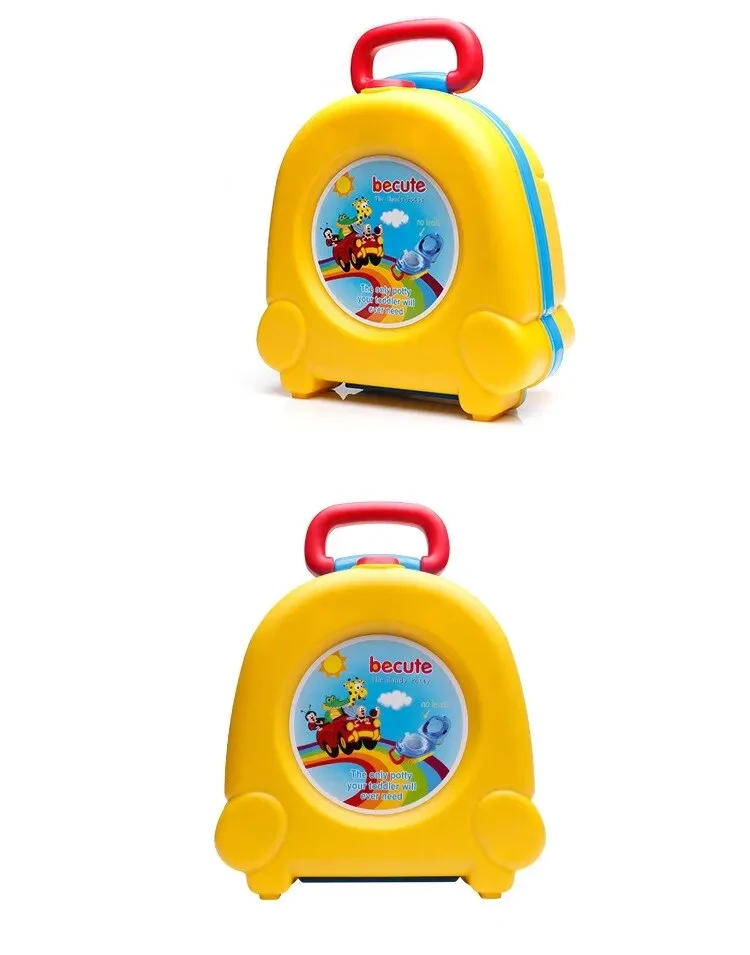 Travel Portable Kids Foldable Sink Baby Can Camp Bucket Cover Toilet Trainer Carries Outdoor Child With Charming Cartoon