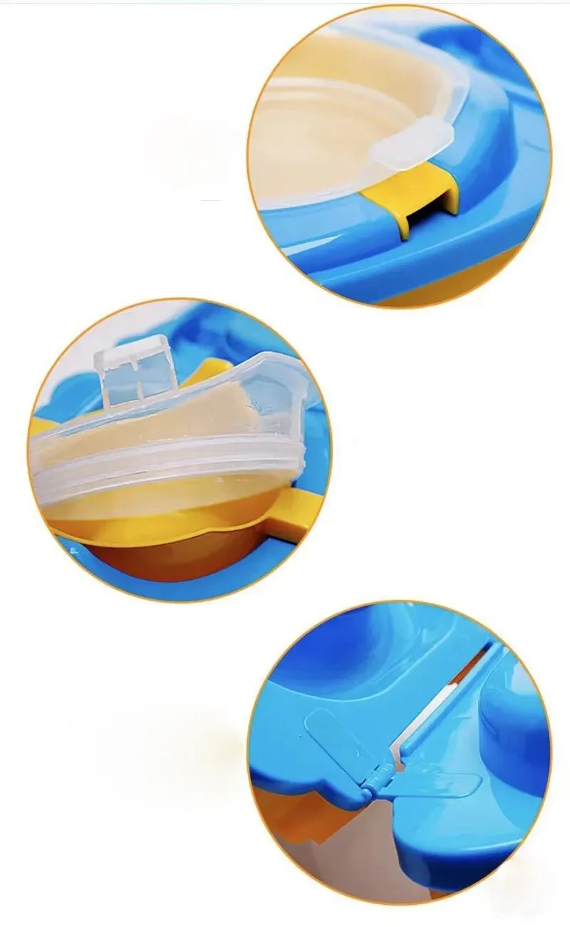 Travel Portable Kids Foldable Sink Baby Can Camp Bucket Cover Toilet Trainer Carries Outdoor Child With Charming Cartoon