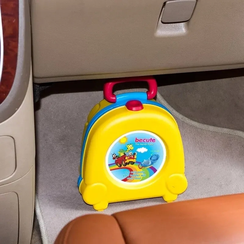 Travel Portable Kids Foldable Sink Baby Can Camp Bucket Cover Toilet Trainer Carries Outdoor Child With Charming Cartoon