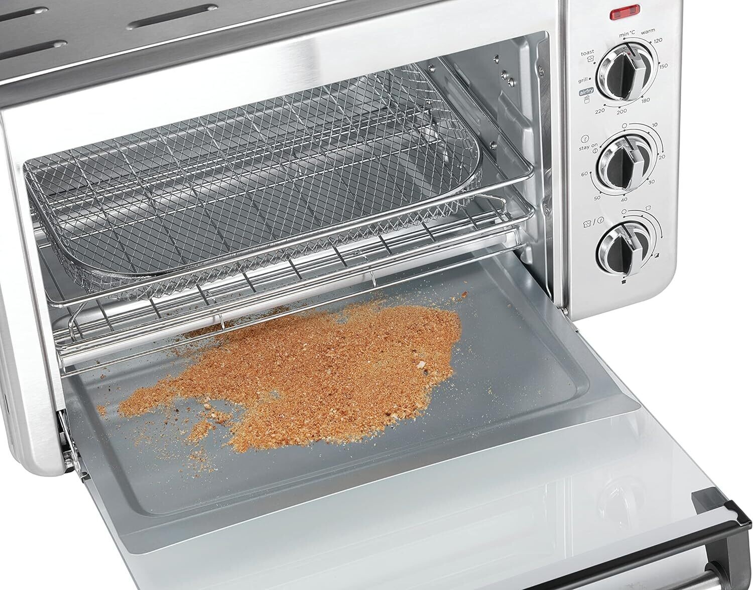 Airfryer Oven 5-in-1: 20L Capacity, 30cm Pizza Diameter, with Toasting, Grilling, Baking, Fry Basket, Baking Tray, and Grill Rack