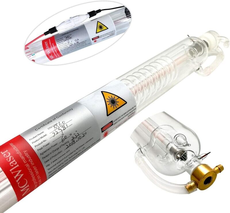 40W - 150W CO2 Laser Tubes for Laser Engraving and Cutting Machines, High-Performance Laser Tubes
