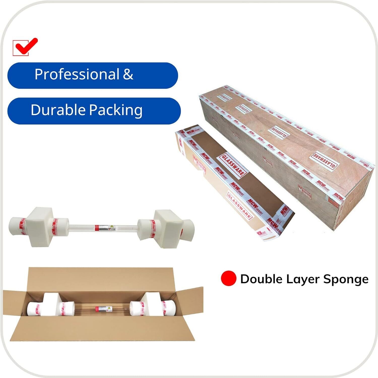 40W - 150W CO2 Laser Tubes for Laser Engraving and Cutting Machines, High-Performance Laser Tubes