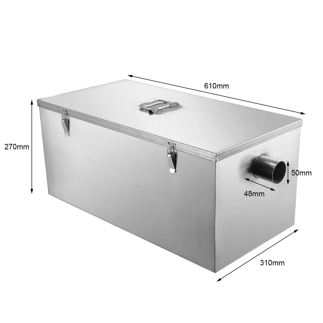 Stainless Steel Grease Interceptor Grease Trap Water Oil Trap Filter Separator Kitchen Waste Water Treatment for Restaurant Home
