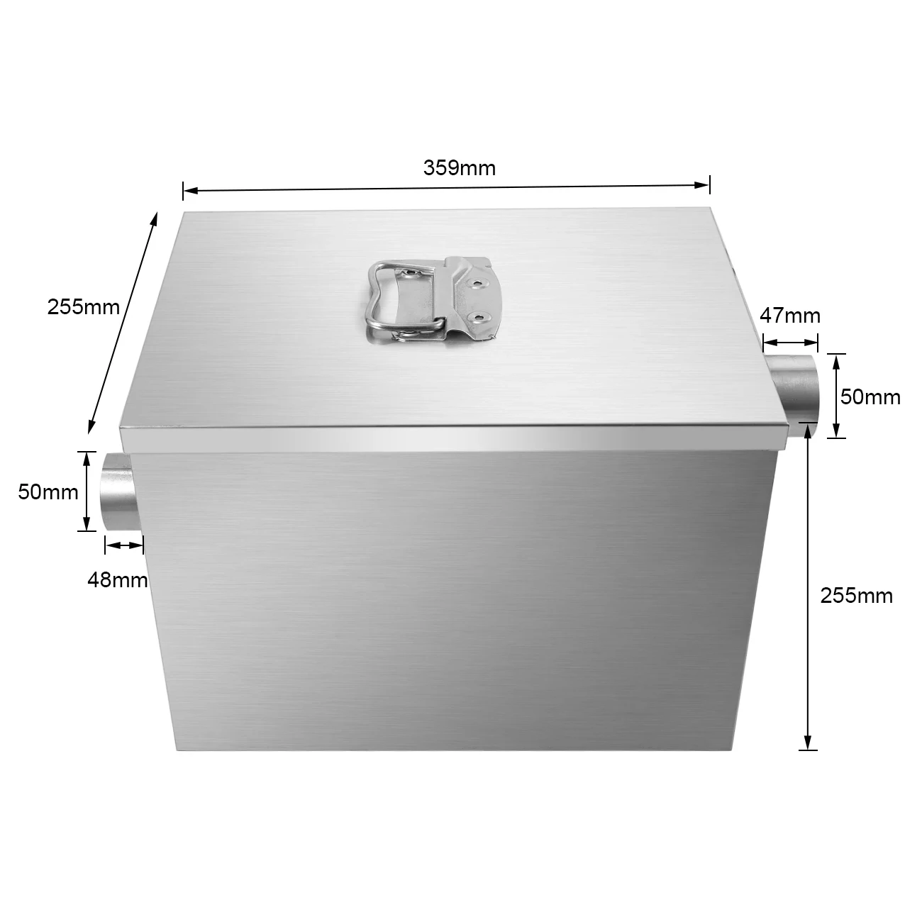 Stainless Steel Grease Interceptor Grease Trap Water Oil Trap Filter Separator Kitchen Waste Water Treatment for Restaurant Home