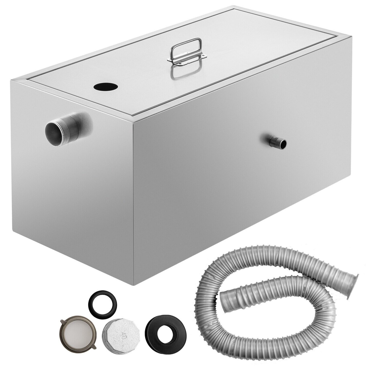 Stainless Steel Grease Interceptor Grease Trap Water Oil Trap Filter Separator Kitchen Waste Water Treatment for Restaurant Home