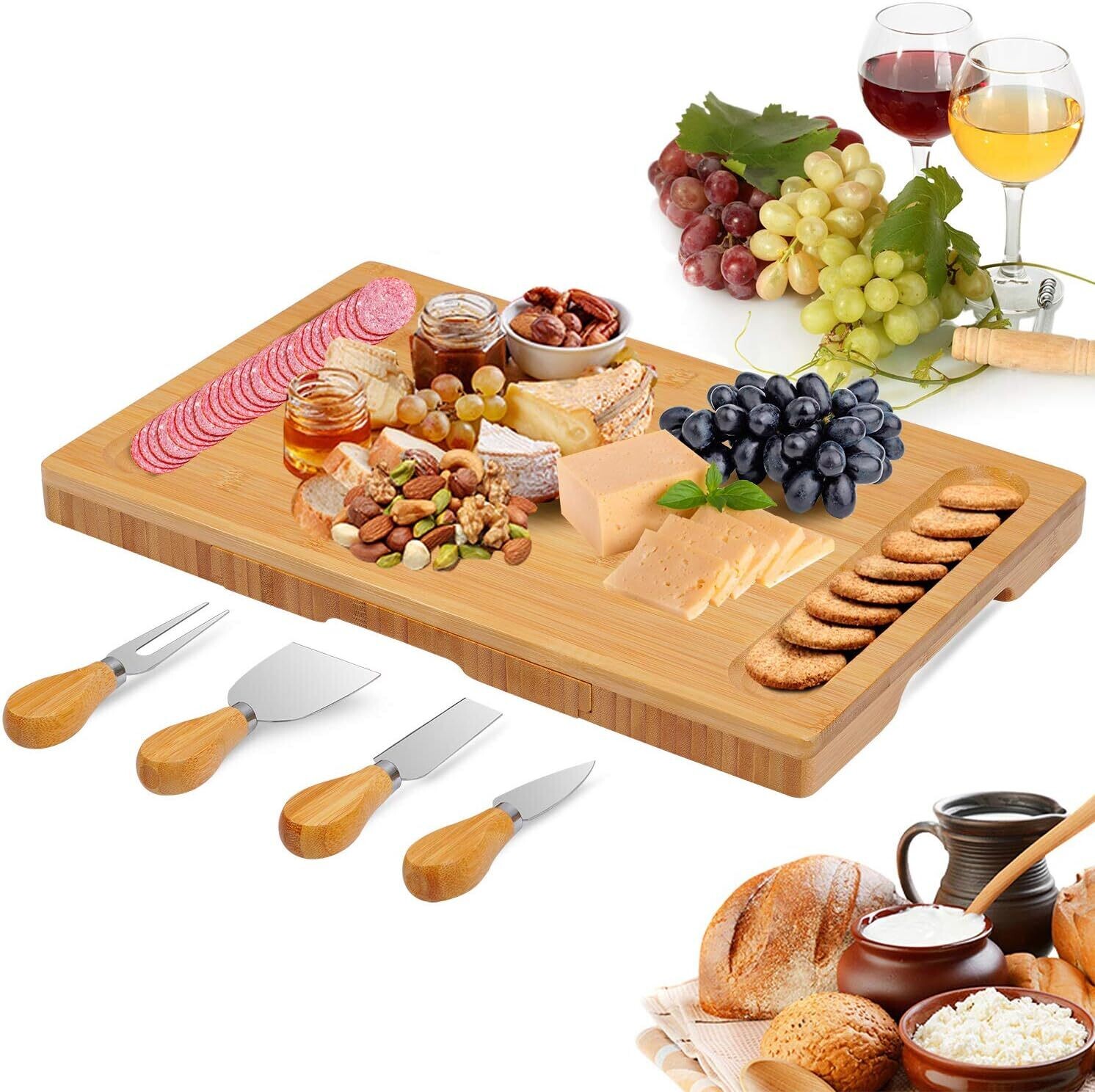 Cheese Board for Cutting Fruit, Food, and Charcuterie