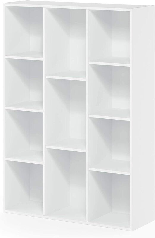 Open Bookcase with 11 Compartments, 9.4&quot; x 29.1&quot; x 41.7&quot;