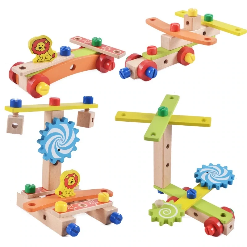 Wooden Construction Kits for Kids - Wooden Toys for 4 years old
