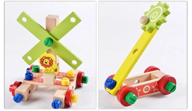 Wooden Construction Kits for Kids - Wooden Toys for 4 years old