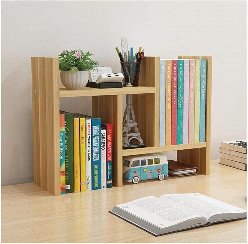 Multipurpose Bookshelf for Office &amp; Home, Expandable Desktop Stand Bookshelf, Office Storage Rack