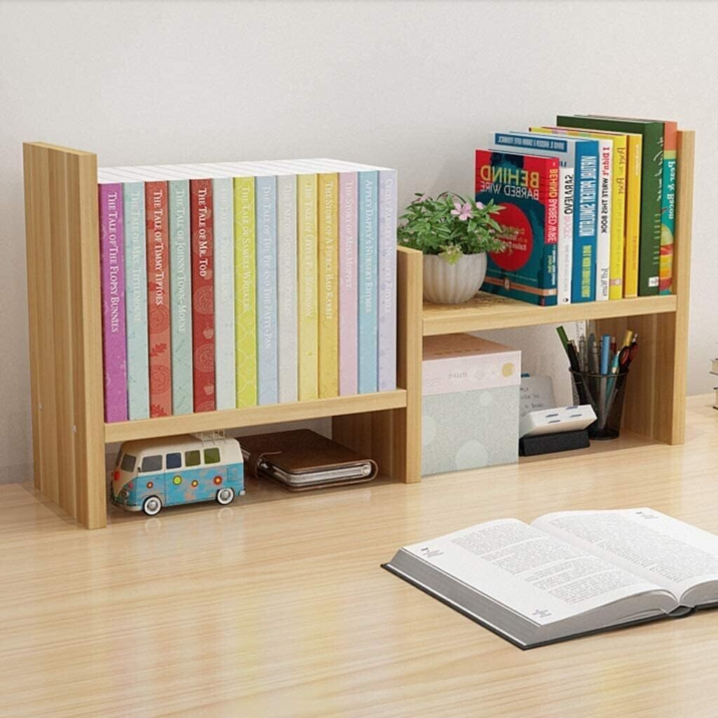 Multipurpose Bookshelf for Office &amp; Home, Expandable Desktop Stand Bookshelf, Office Storage Rack