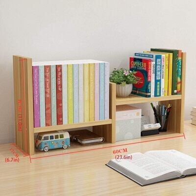 Multipurpose Bookshelf for Office &amp; Home, Expandable Desktop Stand Bookshelf, Office Storage Rack