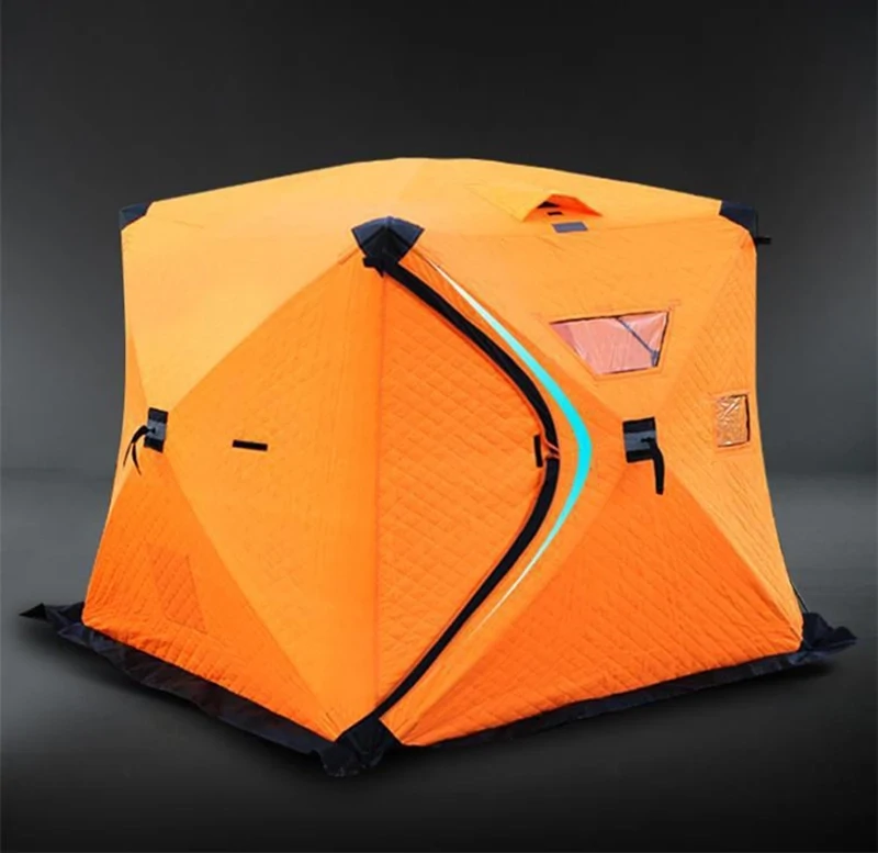 2-8 People Ice Fishing Shelter Portable Pop-Up Water/Windproof Tent Easily Set-Up for Outdoors Winter Fishing Camping Hiking