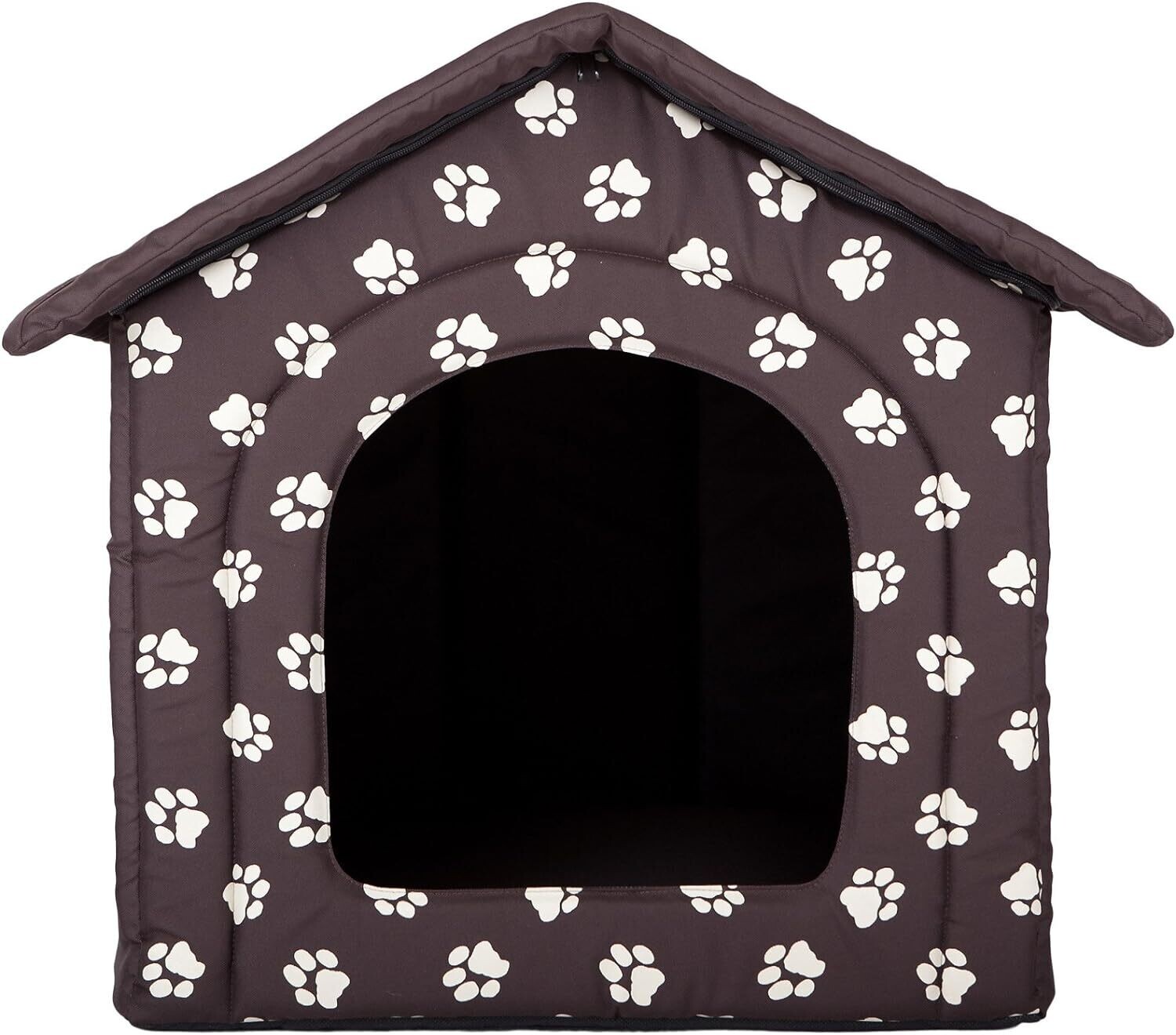 Waterproof Dog House Hut with Paws Removable Roof Size of Dog Kennel: 4 Strong Cordura Fabric, 60x55 cm, EU Product; Machine Washable 30°C; Scratch-Resistant