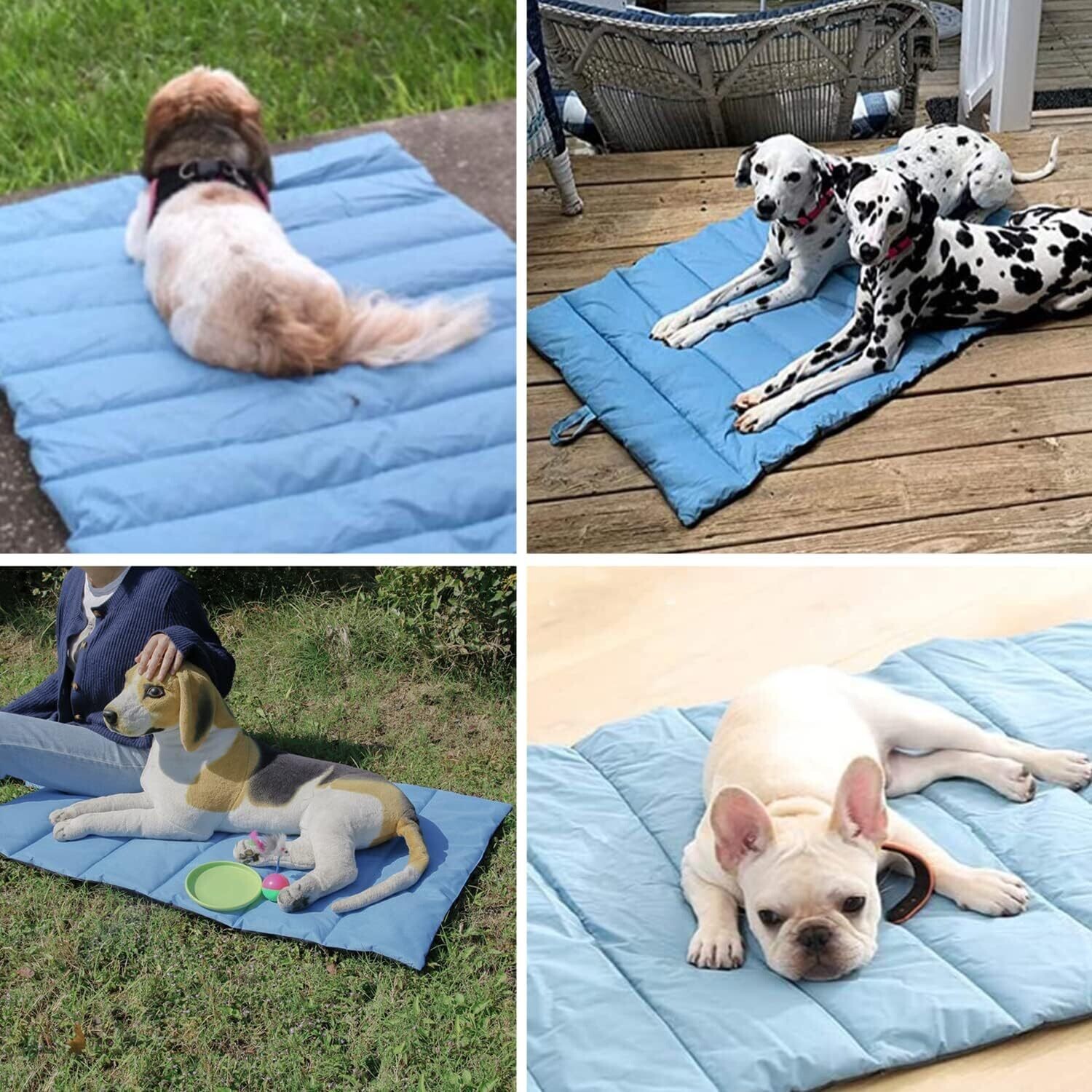 Large Dogs Foldable Washable Waterproof Dog Mat for Outdoor Use, Pet-Friendly Portable Dog Mat Travel Blanket for Dogs and Cats with Multiple Uses: Picnic Blanket 110 by 68 cm.