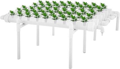 54-Holes Hydroponic Piping Site Grow Kit, Deep Water Culture Planting Box, Gardening System, Nursery Pot Hydroponic Rack