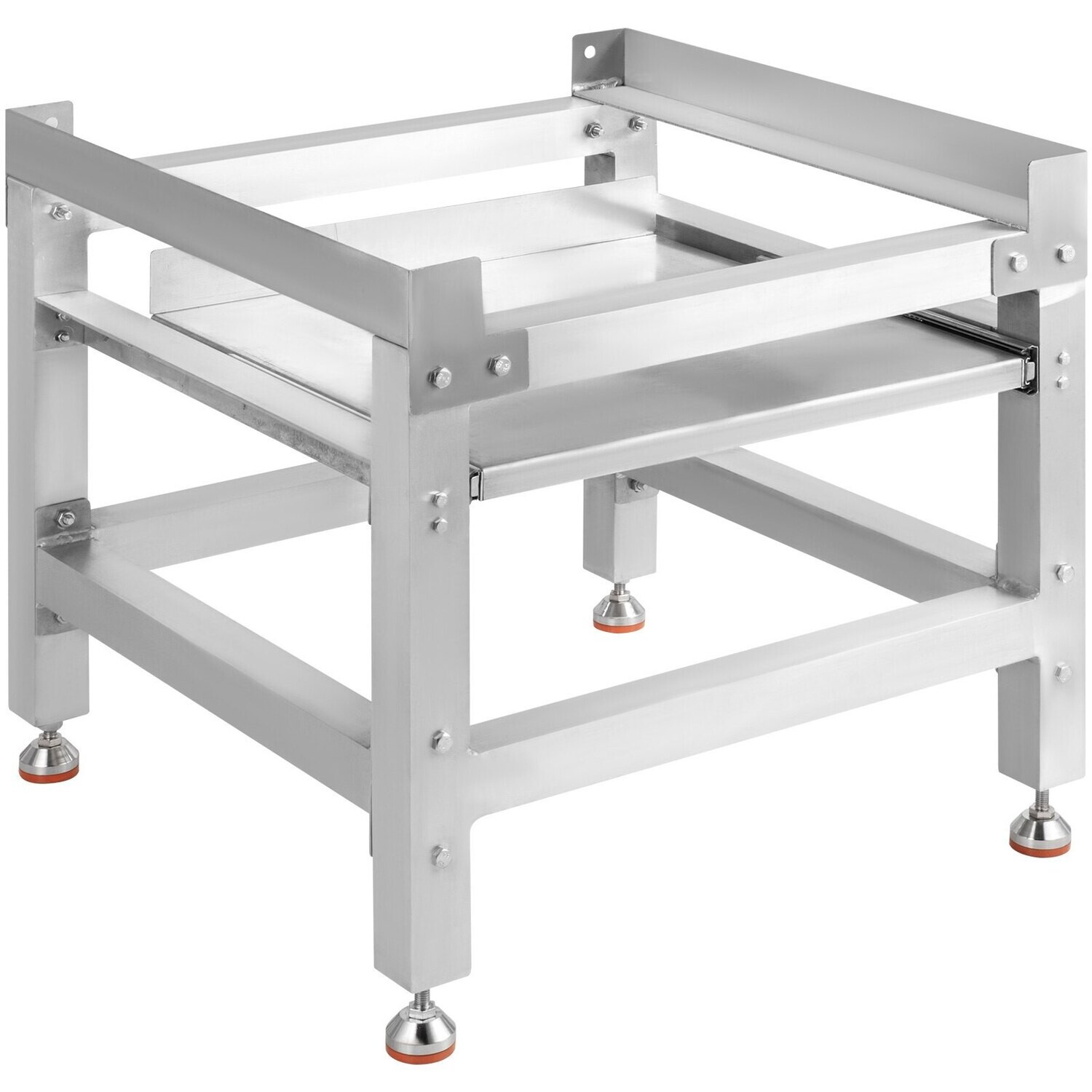 4 Adjustable Feet Washing Machine Stand 48x25 Inch,  for Washer and Dryer Stand Aluminum Washing Machine Base with Two 66LBS Trays