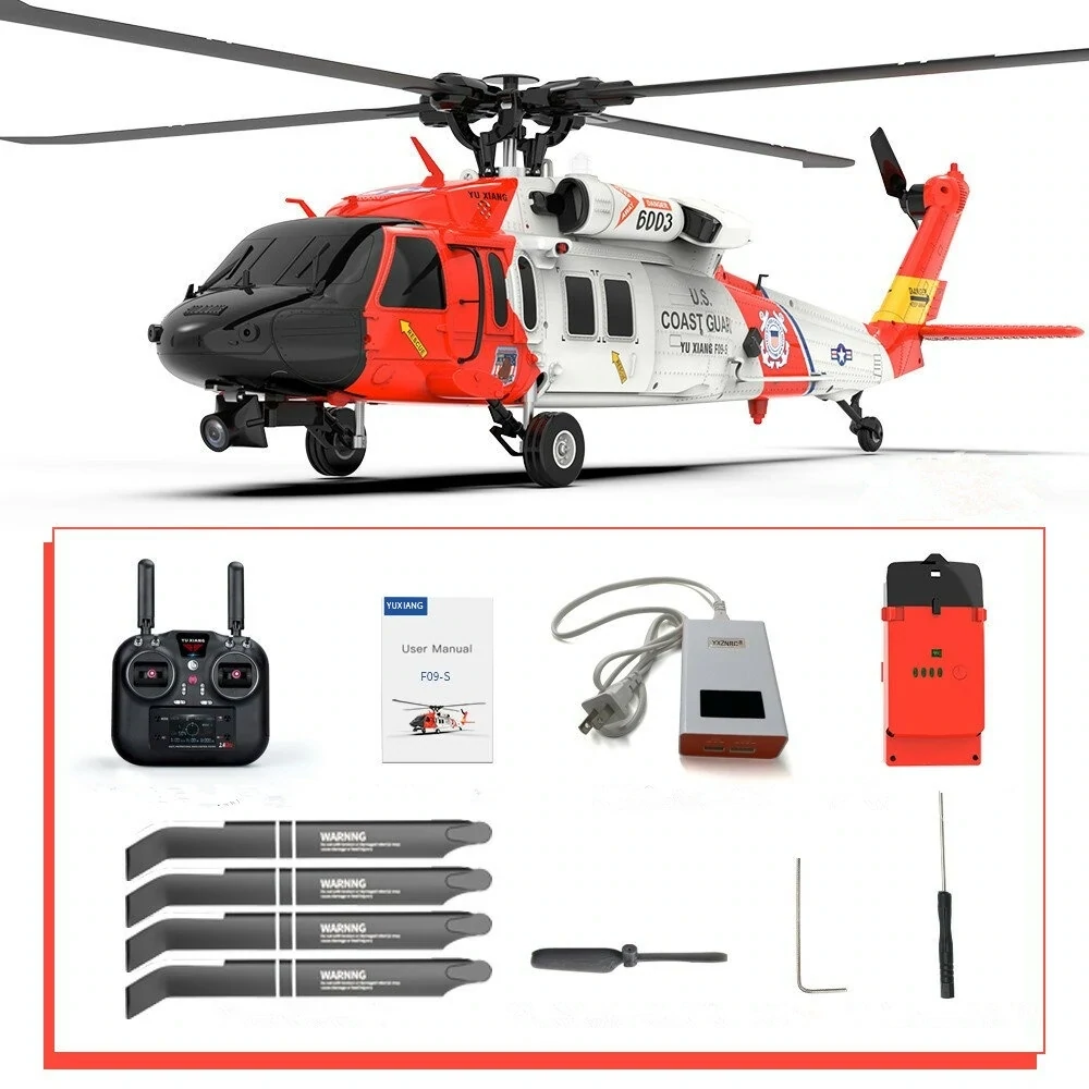 6-Axis Gyro GPS Optical Flow Positioning 5.8G Dual Brushless Motor Flybarless RC Helicopter 1:47 Scale RTF, Equipped with 1 Battery and Camera