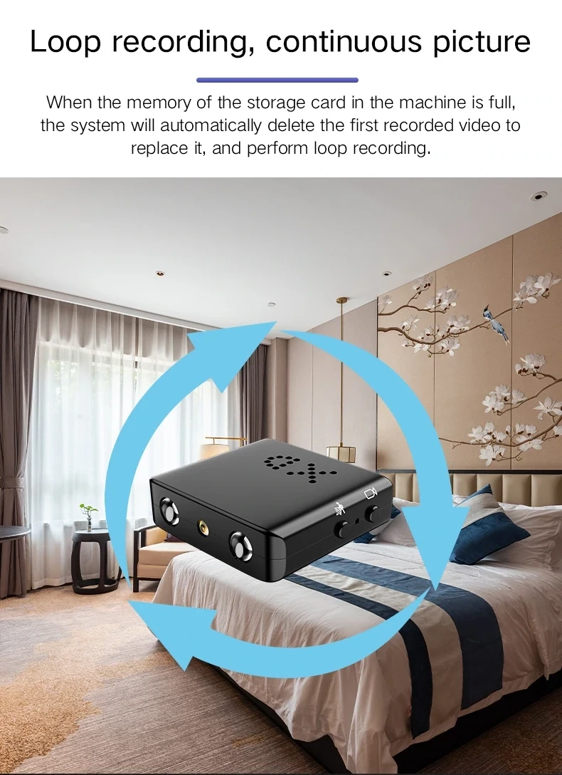 HD 1080p Lightweight Wifi Mini Camera Night Vision Video &amp; Audio Recorder Motion Detection Micro Camcorder App Remote Monitoring