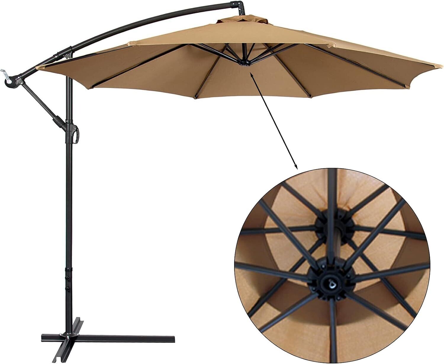 Replacement Canopy Cloth for Garden Parasol Umbrella